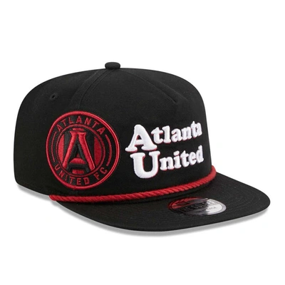 New Era Men's  Black Atlanta United Fc Heritage The Golfer Snapback Hat