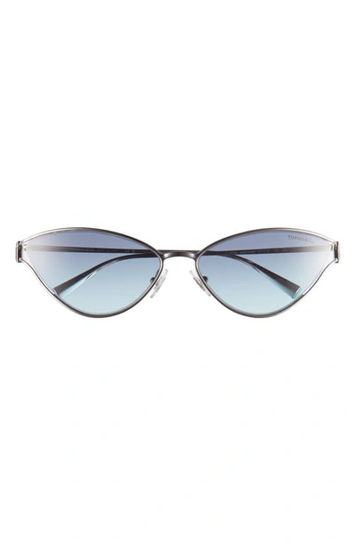 Tiffany & Co 61mm Cat Eye Sunglasses In Silver