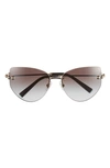 Tiffany & Co 60mm Gradient Butterfly Sunglasses In Pale Gold