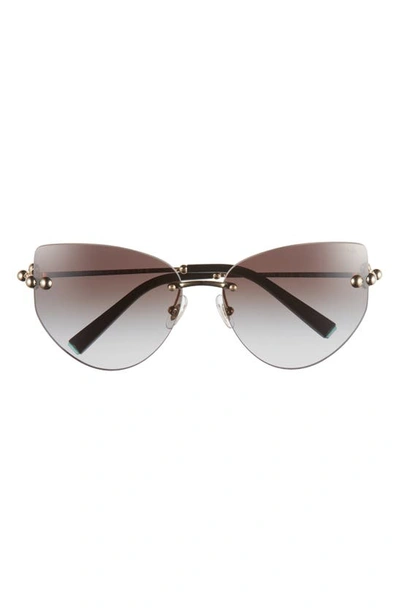 Tiffany & Co 60mm Gradient Butterfly Sunglasses In Pale Gold