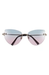 Tiffany & Co 60mm Gradient Butterfly Sunglasses In Violet