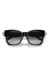 Tiffany & Co 54mm Gradient Square Sunglasses In Black