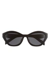 Prada 55mm Butterfly Sunglasses In Black
