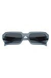 Prada 54mm Rectangular Sunglasses In Grey Black