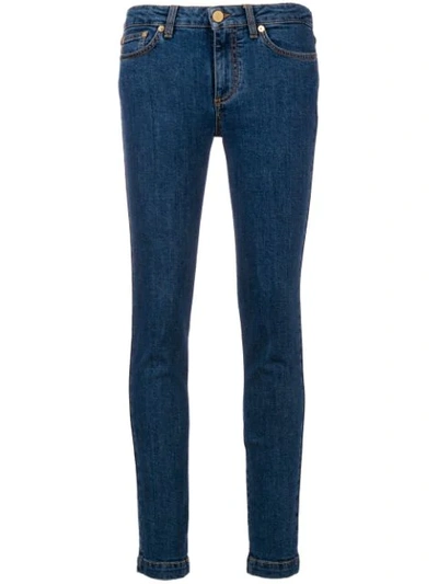 Loewe Mid-rise Skinny-leg Jeans In Blue Denim