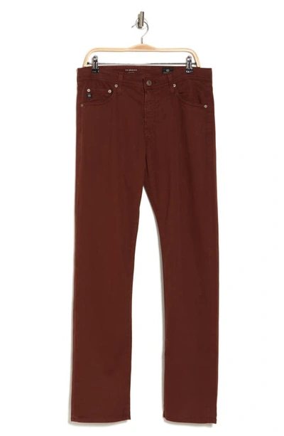 Ag Graduate Sud Straight Leg Pants In Rich Crimson