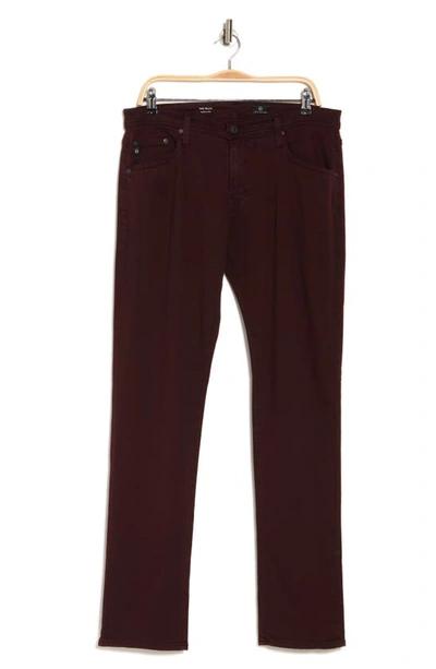 Ag Tellis Slim Fit Jeans In Overdye Mulberry