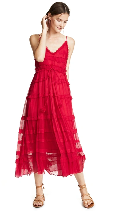 Lee Mathews Eliza Ballerina Dress In Raspberry