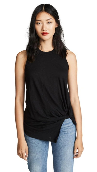 Stateside Knotted Muscle Tee In Black