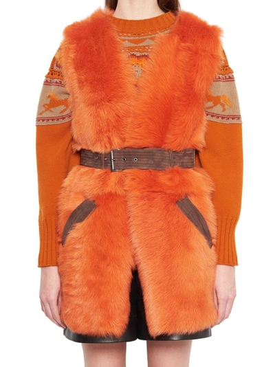 Alberta Ferretti Vest In Orange