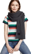 Acne Studios Bansy N Face Scarf In Charcoal Melange