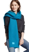 Acne Studios Bansy N Face Scarf In Teal Blue