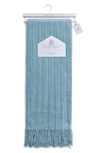 Artisan 34 Willow Poppy Road Knit Throw Blanket In Blue