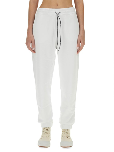 Vivienne Westwood Orb Embroidered Drawstring Track Trousers In White