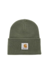 Carhartt Beanie Hat With Logo Patch In Green