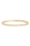 Roberto Coin 18k Yellow Gold Princess Diamond Hinged Bangle Bracelet In White/gold