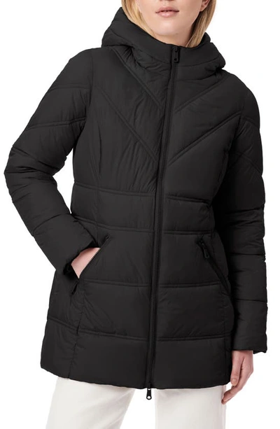 Bernardo Hooded Puffer Jacket In Black