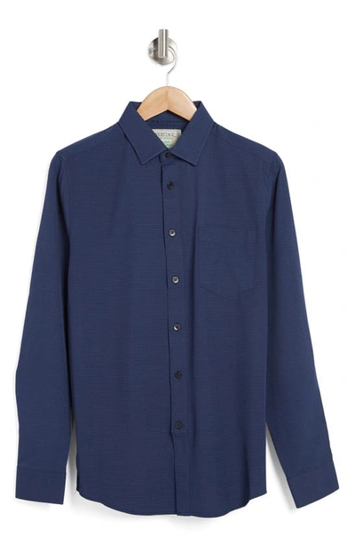 Report Collection Recycled 4-way Solid Sport Shirt In Navy