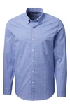 Cutter & Buck Soar Tailored Windowpane Check Dress Shirt In Multi