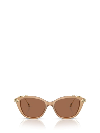 Swarovski Crystal-embellished Cat-eye Sunglasses In Opal Beige