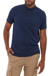 Bench Ragnor Embroidered Square Cotton Polo In Navy