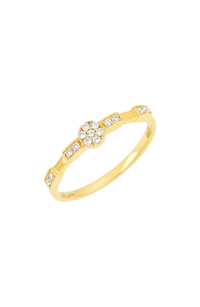 Bony Levy 18k Yellow Gold Pavé Diamond Stackable Ring