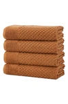 Woven & Weft Diamond Textured 6-pack Cotton Towels In Copper