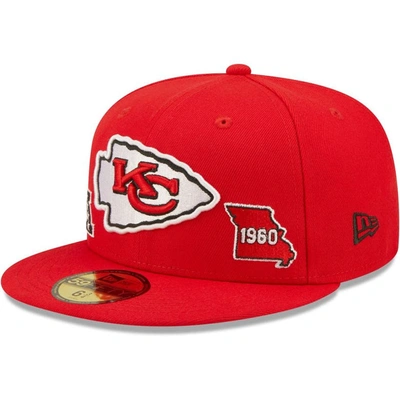 New Era Red Kansas City Chiefs Identity 59fifty Fitted Hat