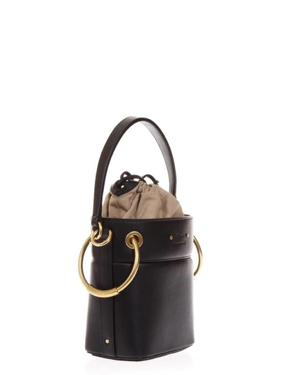 Chloé Black Duffle Bag In Leather