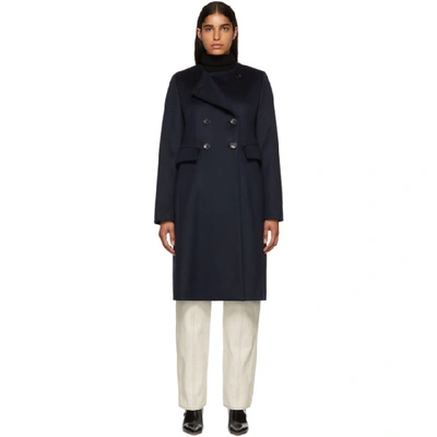 Isabel Marant Fanki Wool And Cashmere Coat In Midnight