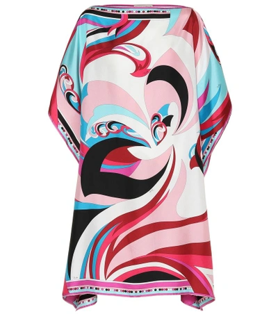 Emilio Pucci Beach 印花真丝迷你连衣裙 In Multicoloured