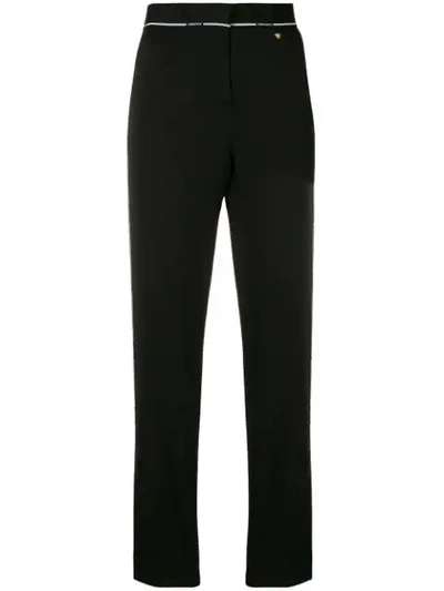 Versace Wool-blend Pants In Black