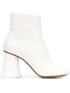 Mm6 Maison Margiela Leather Ankle Boots In White