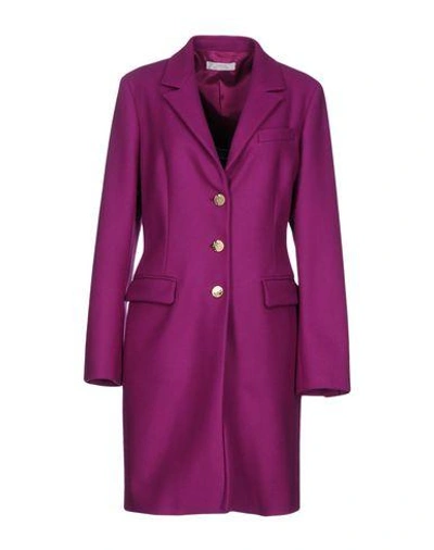 Versace Coat In Purple