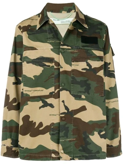 Off-white Camouflage Military Shirt In All Over White
