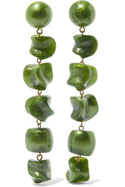 Cult Gaia Leo Green Drop Earings