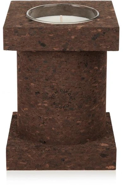 Tom Dixon Cork Large Scented Candle In Brown