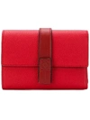 Loewe Textured-leather Wallet In Red