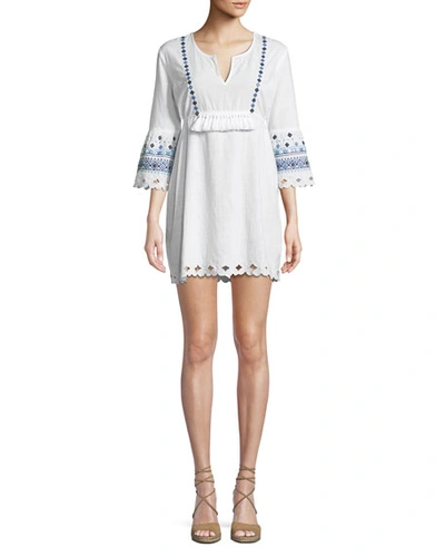 Letarte Ocean View Embroidered Coverup Dress
