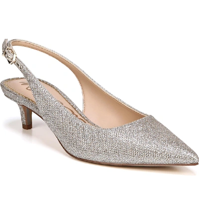 Sam Edelman Women's Ludlow Glitter Slingback Kitten-heel Pumps In Jute
