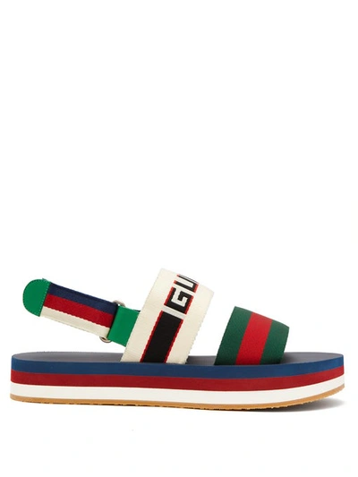 Gucci Bedlam Logo-strap Sandals In Multi