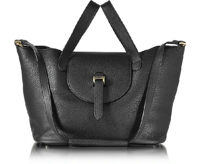 Meli Melo Thela Medium Black Leather Tote Bag For Women