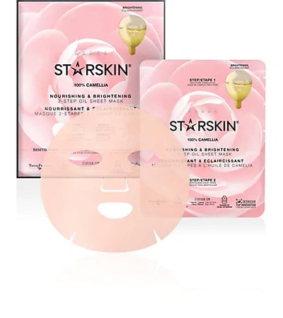 Starskin 100% Camellia Nourishing & Brightening 2-step Oil Sheet Mask
