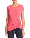 Marc New York Performance Twisted Faux-knot Tee In Pink Lemonade