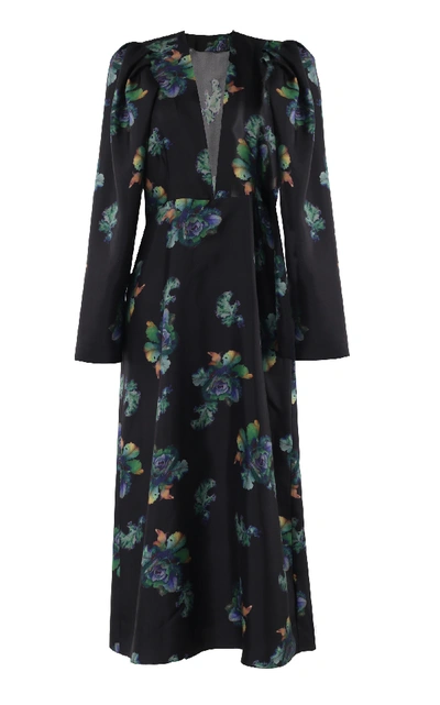 Lake Studio Floral-print Silk Midi Dress