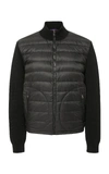 Ralph Lauren Paneled Quilted-shell And Stretch-wool Jacket In Black