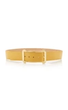 Elie Saab Low Waist Leather Belt In Yellow