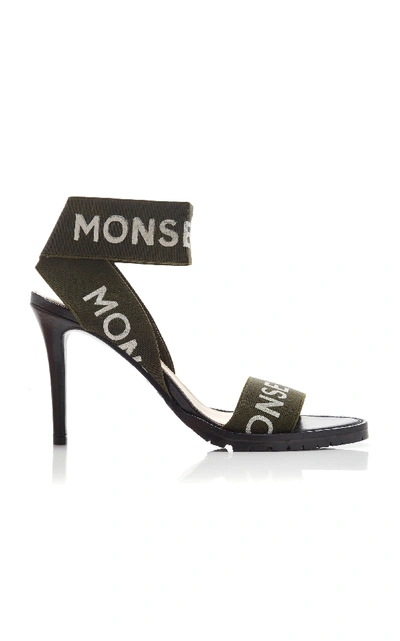 Monse Logo-printed Canvas Sandals In Green