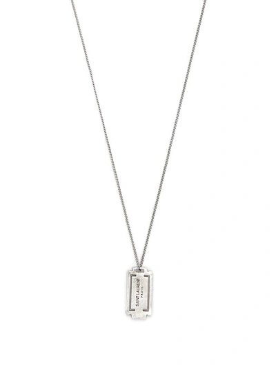 YSL Monogram Razor Blade Necklace