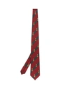 Gucci Logo-embroidered Silk-blend Tie In Burgundy Multi